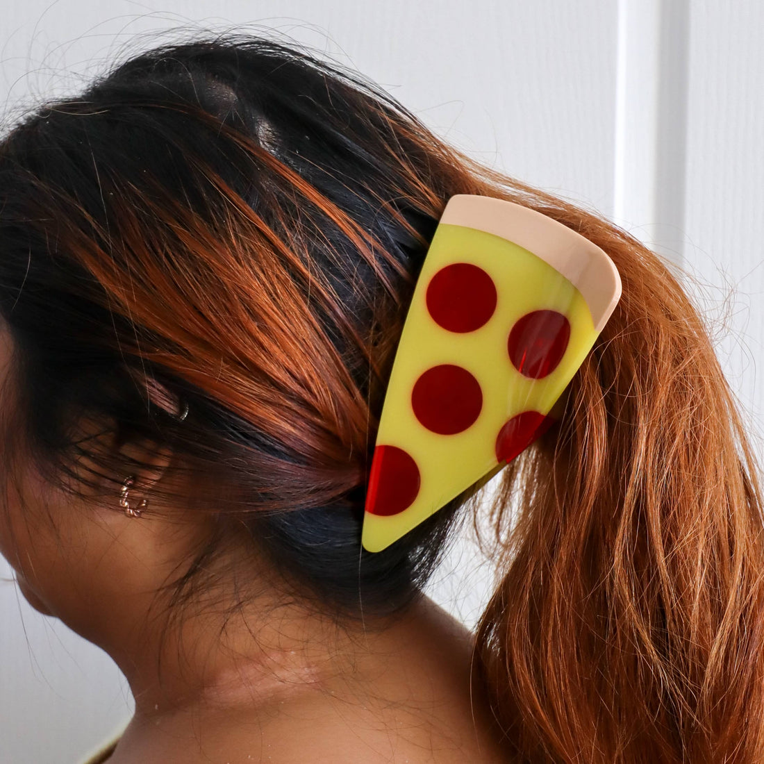 XL Pizza Hair Claw Clip