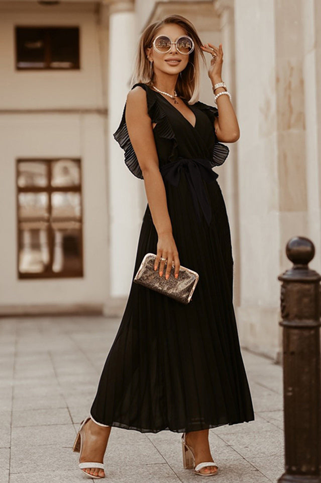 Women's Pleated Maxi Dress