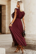 Women's Pleated Maxi Dress
