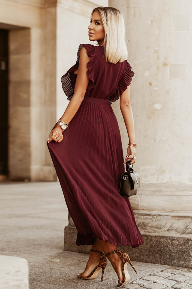 Women's Pleated Maxi Dress