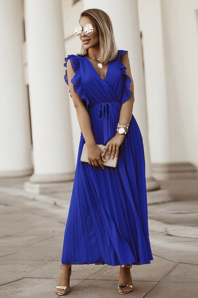 Women's Pleated Maxi Dress