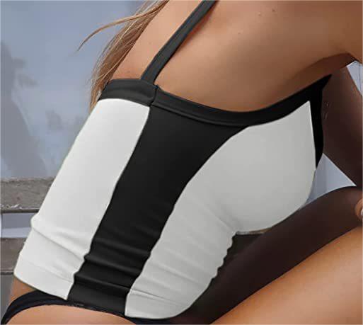 Women's Contrast Trim Vintage Crop Cami Top