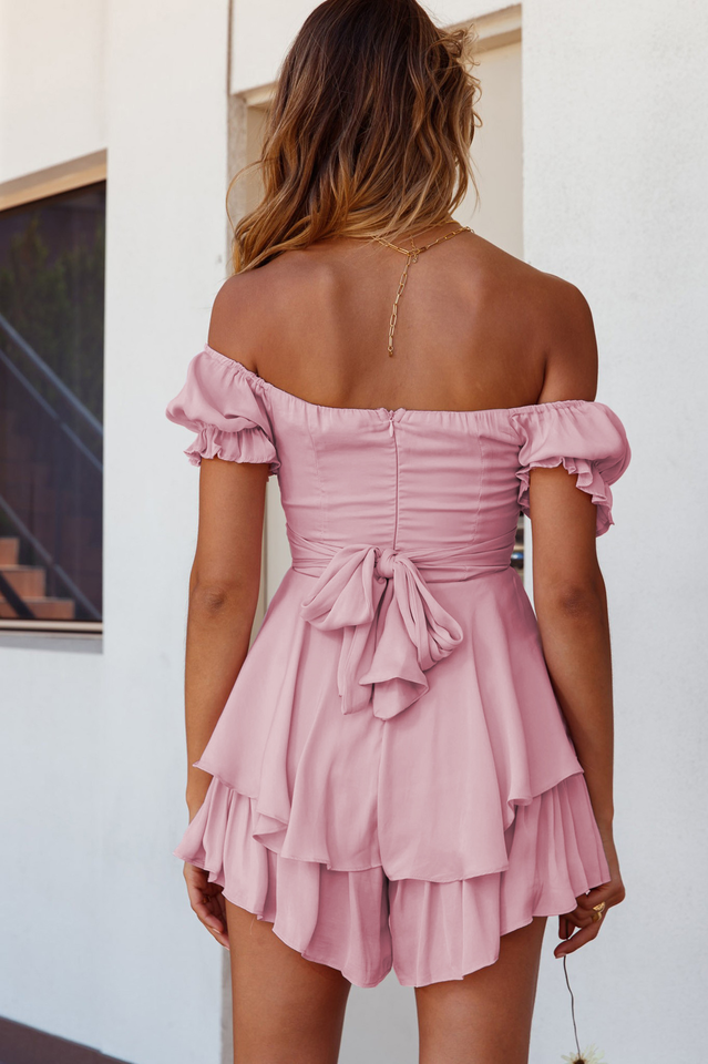 Women's Boho Off Shoulder Romper