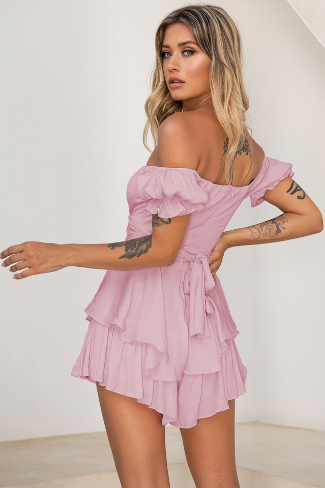 Women's Boho Off Shoulder Romper