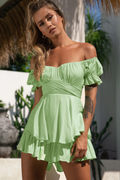 Women's Boho Off Shoulder Romper