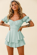 Women's Boho Off Shoulder Romper
