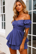 Women's Boho Off Shoulder Romper