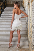 Women's Yvonne Sequin Feather Cocktail Dress
