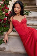 Women's Salma Satin Slip Midi Dress