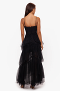 Women's Jasmine Long Spaghetti Strap Mesh Corset Gown
