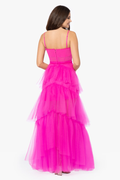 Women's Jasmine Long Spaghetti Strap Mesh Corset Gown
