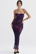 Women's Aiza Purple Floral Dress