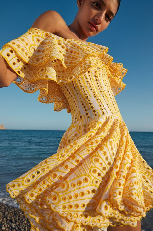 Women's Dahlia Short Dress Yellow