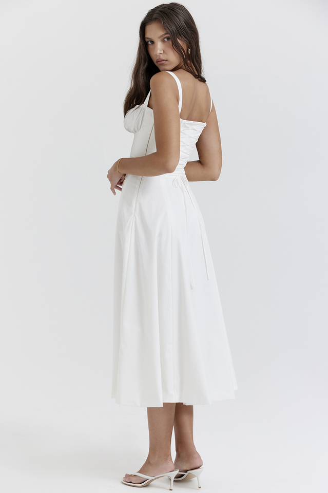 Women's Carmen White Bustier Sundress