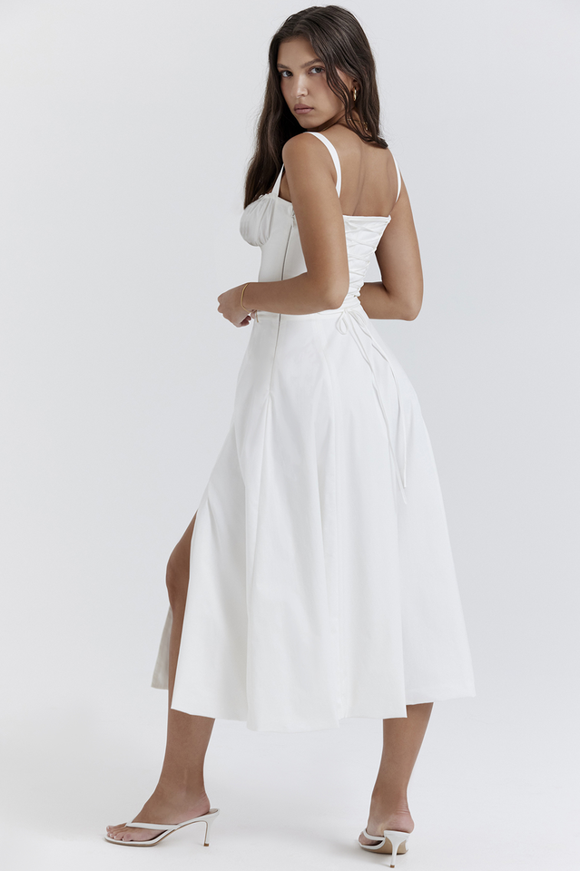 Women's Carmen White Bustier Sundress