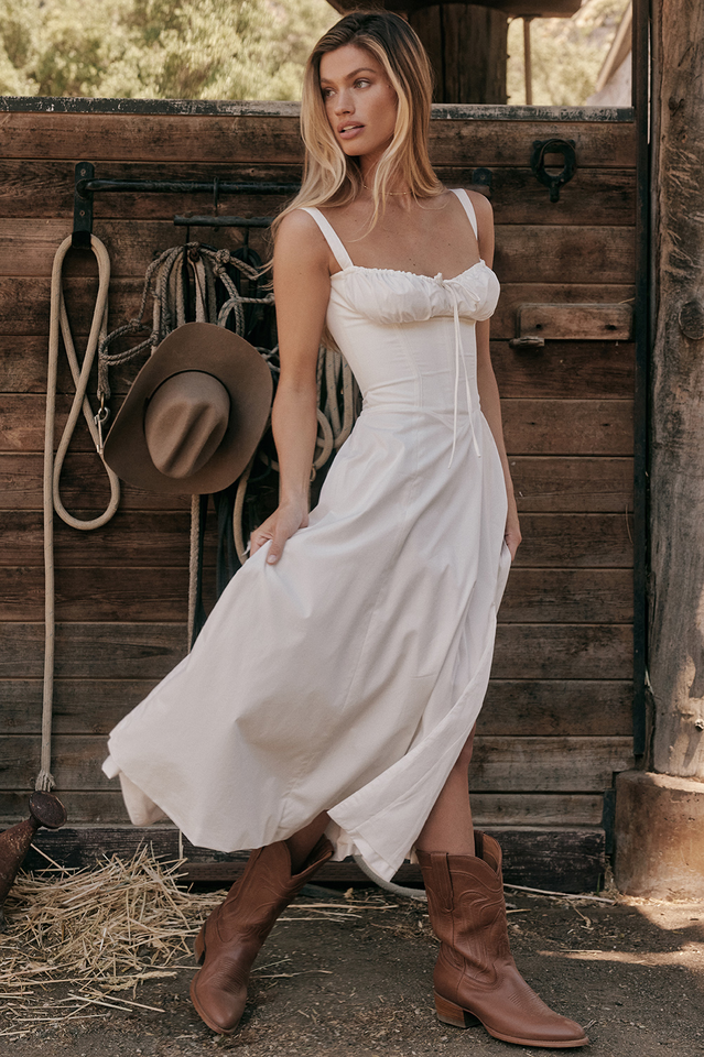 Women's Carmen White Bustier Sundress