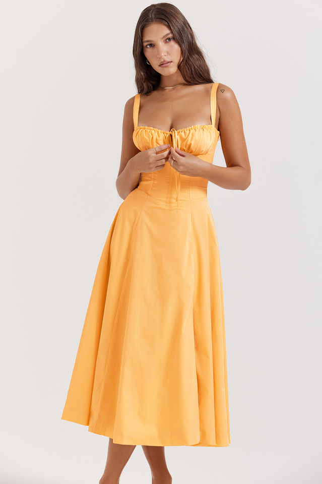 Women's Carmen Tangerine Bustier Sundress