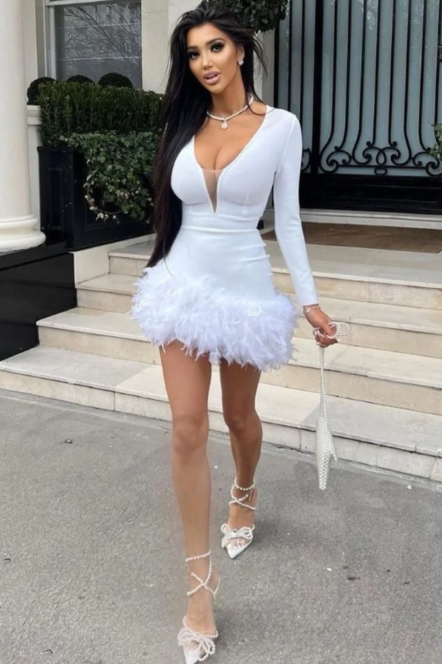 Women's Aina Feather Bandage Dress