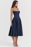 Women's Samaria French Navy Corset Sundress