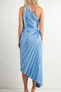 Women's Catalina One Shoulder Pleated Satin Dress