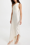 Women's Catalina One Shoulder Pleated Satin Dress