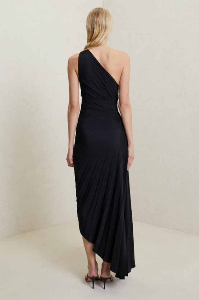 Women's Catalina One Shoulder Pleated Satin Dress