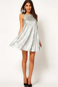 Women's Silver Gatsby Dress