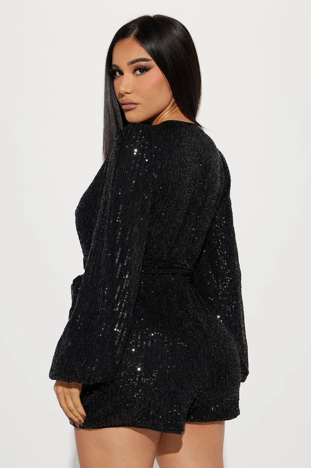 Women's Take Me Dancing Sequin Romper