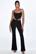 Women's Tristyn Strap Corset Top + Pants Set Black