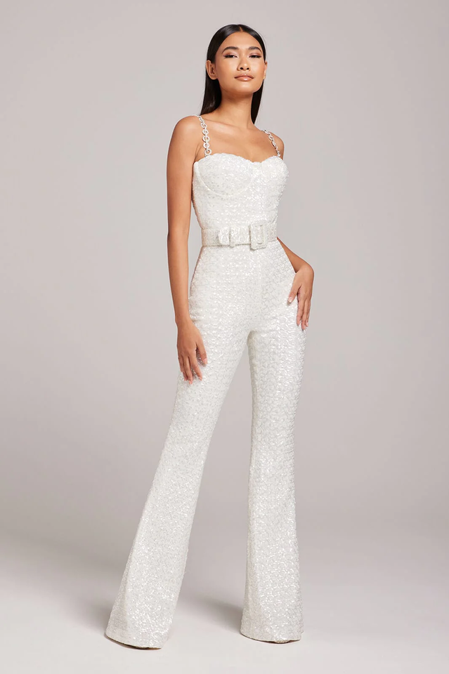 Women's Lucinda Gold Jumpsuit White