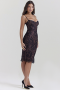 Women's Escala Black Lace Midi Dress