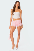 Women's Unicorn Layered Ruffle Shorts