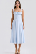Women's Carmen Bustier Sundress Soft Blue