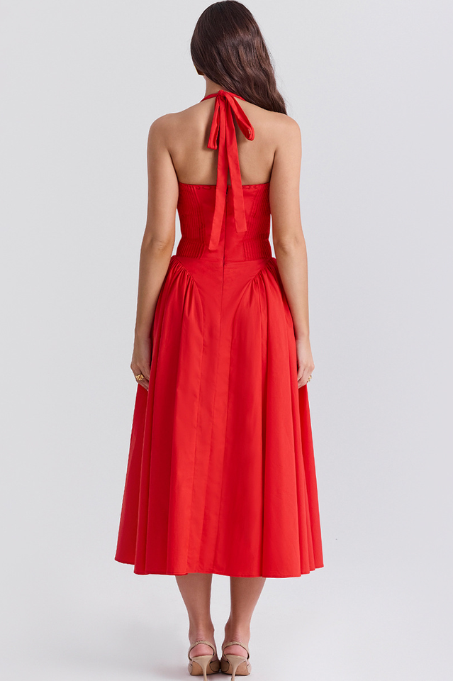 Women's Adabella Cotton Halter Midi Sundress