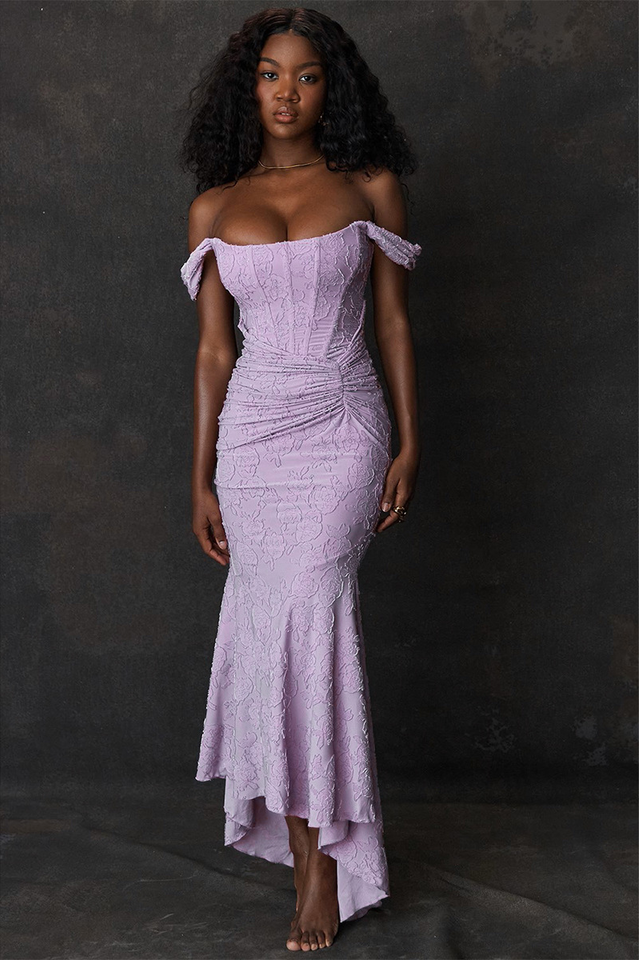 Women's Cesca Retro Cream White Floral Maxi Dress