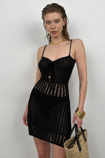 Women's Another Girl Crochet Knit Mini Dress