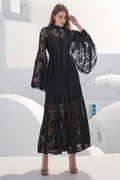 Women's Milena Lace Ruffled Long Dress