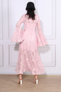 Women's Milena Lace Ruffled Long Dress