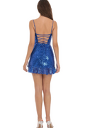 Women's Sequin Cowl Neck Dress