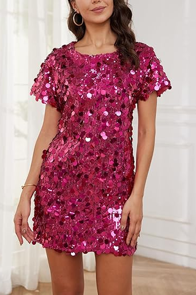 Women's The Taylor Sequin Dress Fuchsia