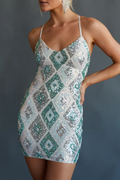 Women's Lauren Diamond Sequin Bodycon Mini Dress