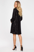 Women's Sequin Dress With Puff Sleeves