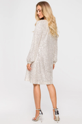 Women's Sequin Dress With Puff Sleeves