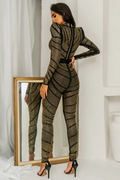Women's Agatha Long Sleeve Rhinestone Pantsuit
