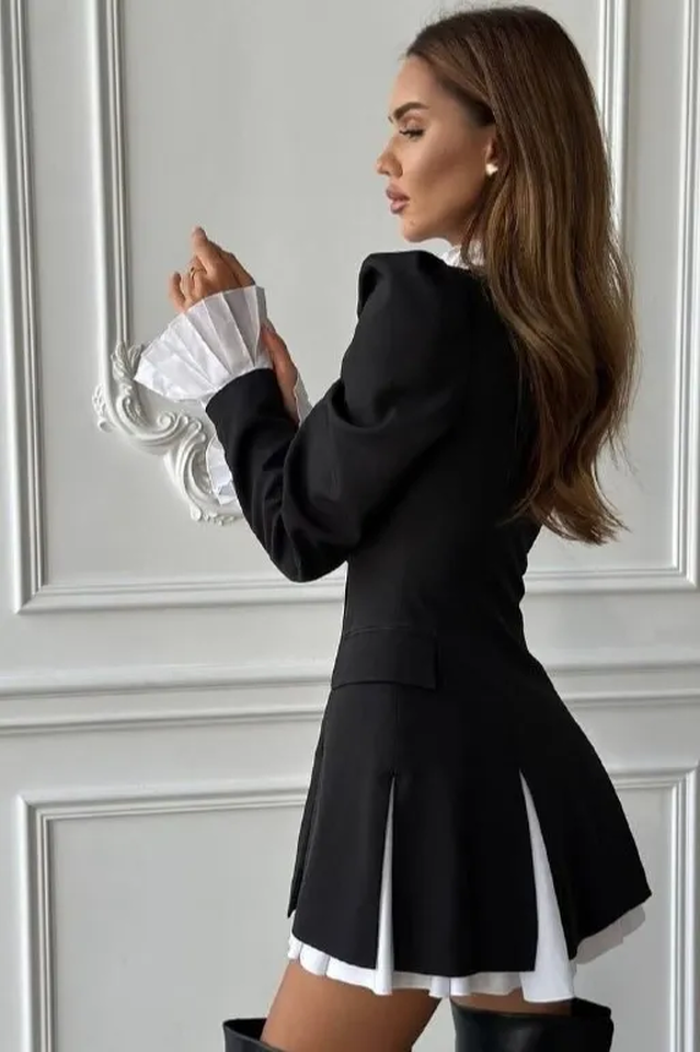 Women's Mandy Long Sleeve Ruffle Shirt Dress