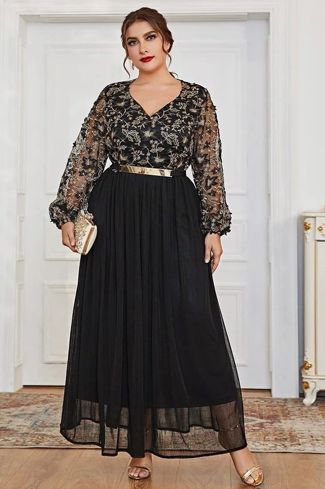 Women's Bella Sequin Maxi Dress Black