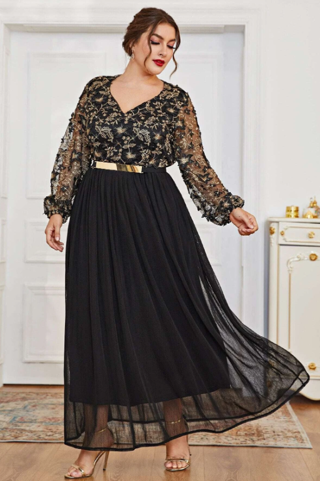 Women's Bella Sequin Maxi Dress Black