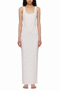 Women's Soft Lounge Lace Scoop Neck Dress White