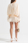 Women's Ruffled Mini Dress With Flowing Silhouette
