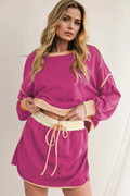 Women's Rosey Red Pullover & Skort Set Pink